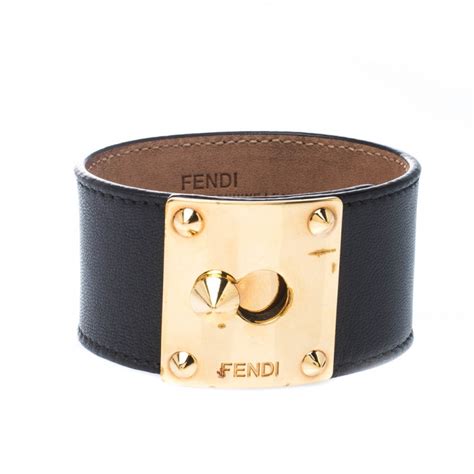 fendi goldmine leather bracelet|fendi bracelet 18k gold.